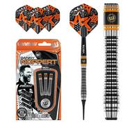 WINMAU Danny Noppert Signature Edition 2.0 18 Gram Barrel / 20 Gram Full Weight Professional Tungsten Softip Darts Set with Flights and Shafts (stems)