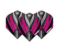 WINMAU Dart Flights - Prism Delta Extra Thick 100 Micron - 1 Set per pack (3 darts Flights in total) - Professional Darts Accessories - Black and Pink Dart Flights