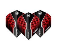 WINMAU Dart Flights - Prism Delta Kairos Extra Thick 100 Micron - 1 Set per pack (3 darts Flights in total) - Professional Darts Accessories - Black and Red Dart Flights