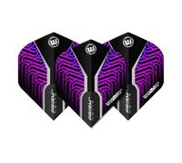 WINMAU Dart Flights - Prism Delta Kairos Extra Thick 100 Micron - 1 Set per pack (3 darts Flights in total) - Professional Darts Accessories - Black and Purple Dart Flights