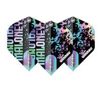 WINMAU Dart Flights - Proffessional Player - Prism Delta Mike Maloney Extra Thick 100 Micron - 1 Set per pack (3 darts Flights in total) - Professional Darts Accessories - Black Flights