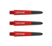 WINMAU Dart Shaft - Vecta Blade360 Polycarbonate Dart Stems - 1 Set per pack (3 darts Shafts in total) - Professional Darts Accessories - Red & Black Short Shafts