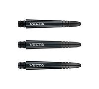 WINMAU Dart Shaft - Vecta Blade360 Polycarbonate Dart Stems - 1 Set per pack (3 darts Shafts in total) - Professional Darts Accessories - Black & Black Intermediate Shafts