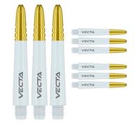 WINMAU Dart Shaft - Vecta Blade360 Polycarbonate Dart Stems - 1 Set per pack (3 darts Shafts in total) - Professional Darts Accessories - White & Gold Intermediate Shafts