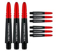 WINMAU Dart Shaft - Vecta Blade360 Polycarbonate Dart Stems - 1 Set per pack (3 darts Shafts in total) - Professional Darts Accessories - Black & Red Blade360 Short Shafts