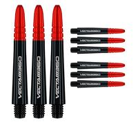 WINMAU Dart Shaft - Vecta Blade360 Polycarbonate Dart Stems - 1 Set per pack (3 darts Shafts in total) - Professional Darts Accessories - Black & Red Blade360 Intermediate Shafts