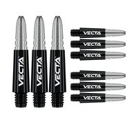 WINMAU Dart Shaft - Vecta Blade360 Polycarbonate Dart Stems - 1 Set per pack (3 darts Shafts in total) - Professional Darts Accessories - Black & Silver Short Shafts