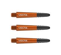 WINMAU Dart Shaft - Vecta Blade360 Polycarbonate Dart Stems - 1 Set per pack (3 darts Shafts in total) - Professional Darts Accessories - Orange & Black Short Shafts