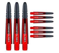 WINMAU Dart Shaft - Vecta Blade360 Polycarbonate Dart Stems - 1 Set per pack (3 darts Shafts in total) - Professional Darts Accessories - Red & Black Blade360 Short Shafts