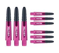 WINMAU Dart Shaft - Vecta Blade360 Polycarbonate Dart Stems - 1 Set per pack (3 darts Shafts in total) - Professional Darts Accessories - Pink & Black Short Shafts
