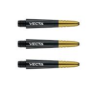 WINMAU Dart Shaft - Vecta Blade360 Polycarbonate Dart Stems - 1 Set per pack (3 darts Shafts in total) - Professional Darts Accessories - Black & Gold Short Shafts