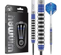 WINMAU Darts Advance 500 Series Blue 20g Barrel / 22g Full weight Professional Tungsten Softip Darts Set with Flights and Shafts (Stems)