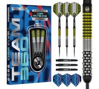 WINMAU Darts- Cori Wiltshire Team 360-24g Professional 90% Steel tip Tungsten Darts Set | Including Vecta Shafts (Dart Stems) | Extra Thick100-Micron Dart Flights