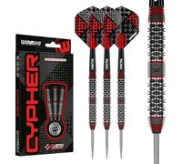 WINMAU Darts Cypher 26g 90% Tungsten Steel Tip Darts Set with Dart Flights and Dart Shafts (Stems)