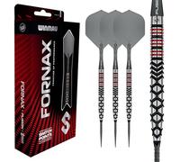 WINMAU Darts-Fornax-Professional 90% Tungsten Darts Set | Switch Point Tech | Black & Red Parallel Barrels | 2x Interchangeable Points (Wave & Smooth) Rapid-Change System |Available in 21g/22g/23g/24g