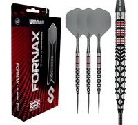WINMAU Darts-Fornax-Professional 90% Tungsten Darts Set | Switch Point Tech | Black & Red Parallel Barrels | 2x Interchangeable Points (Wave & Smooth) Rapid-Change System |Available in 21g/22g/23g/24g