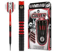 WINMAU Darts - Joe Cullen 85% Pro-Series 18g Barrel / 20g Full Weight Soft Tip Darts Set with Dart Flights and Dart Shafts (Stems)