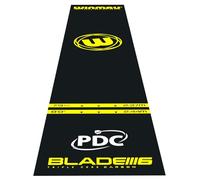 WINMAU | Darts Mat | Oche Line for Soft Tip & Steel Tip | Darts Accessories | Full Length PVC Floor Mat | Integrated Raised Oche | Steady Throw Oche | Professional Darts Accessories | Darts Oche Mat