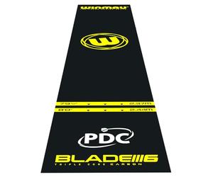 WINMAU Darts Mat - Pro Zone Essential PVC Dart Mat with Oche Lines for Soft and Steel Tip - Floor Protection for Dart Board