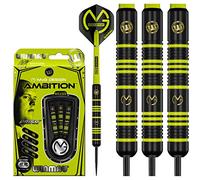 WINMAU Darts - Michael van Gerwen | MvG Ambition Brass 24g Dart Set | Professional Darts Set with Flights and Shafts (stems)
