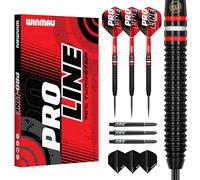 WINMAU Darts | Pro-Line Series - 90% Tungsten Darts Set with Dart Flights and Shafts | Steel Tip Professional Dart 21g, 22g, 23g, 24g, 25g & 26g | Amazon Exclusive