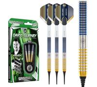WINMAU Darts - Professional Player - Daryl Gurney SC 1.0 Series 90% Tungsten Darts Set with Dart Flights and Dart Shafts (Stems) - Available in Soft and Steel Tip - Available weights 20g and 23g
