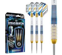 WINMAU Darts - Professional Player - Steve Beaton Legacy Edition 90% Tungsten Darts Set with Dart Flights and Dart Shafts (Stems) - Available in Soft and Steel Tip - Available weights 18g, 22g and 24g