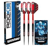 WINMAU Darts | Rookie 20g Professional Darts Set - Brass Dart Barrels | Prism Zeta Flights, Pro Force Shafts & Bar Wallet - Red, Blue or Green | Choose 1 Set or 3 Pack - Amazon Exclusive