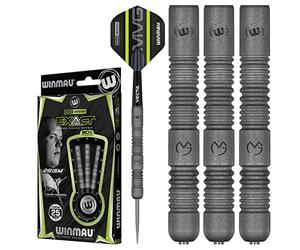 WINMAU Darts Set - Michael Van Gerwen MvG Exact 25g Steeltip Darts - Includes Dart Flights & Stems, Professional 90% Tungsten Dart Set