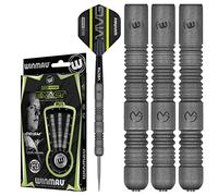 WINMAU Darts Set - Michael Van Gerwen MvG Exact Steeltip Darts - Includes Darts Flights & Stems, Available in 21.5g, 23g, 24g & 25g, Professional 90% Tungsten Darts Set, 21.5g