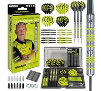 WINMAU Darts Set Michael van Gerwen MvG Steeltip Gift Case - 50 Piece Dart Set | 20g Steel Tip 90% Tungsten Darts | 4 x Shafts | 4 x Flights | Accessories