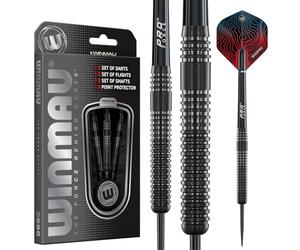 WINMAU Darts - Solaris Pro Series | Specialist Tungsten Steel Tip Darts Set | Solaris Urban 21G & Solaris Pro 21G, 23G | Includes Flights and Shafts (Stems)