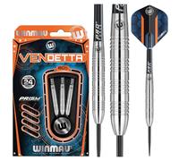 WINMAU Darts - Vendetta 24g 80% Tungsten Darts Set - High-Density Tungsten Dart Construction, Precision Steel Tips, Flights - Professional Dart Set - Competitive Play & Practice