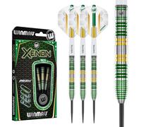 WINMAU Darts Xenon 24g 90% Professional Tungsten Steel Tip Darts Set with Dart Flights and Dart Shafts (Stems)