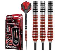 WINMAU Dennis Priestley 26 gram Tungsten Darts Set with Flights and Stems (Shafts)