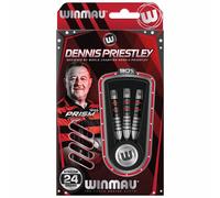 WINMAU Dennis Priestley Diamond 3-Zero 24 Gram Professional Steeltip Tungsten Darts Set with Flights and Shafts (stems)
