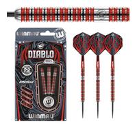 WINMAU Diablo 24 Gram Professional Steeltip Tungsten Darts Set with Flights and Stems (Shafts)