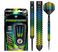 WINMAU Firestorm 25 Gram Professional Steeltip Tungsten Darts Set with Flights and Stems (Shafts)