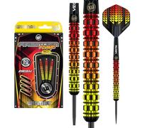 WINMAU Firestorm Flame 22 Gram Professional Tungsten Darts Set with Flights and Stems (Shafts)