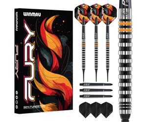 WINMAU Fury 18 Gram Tungsten Softip Darts Set with Prism Flights and Vecta Shafts (Stems)