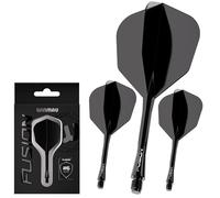 WINMAU | Fusion Integrated Dart Flight & Stem | No.6 | Black | Intermediate