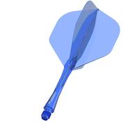 Winmau Fusion Azure Blue Intermediate Intergrated Dart Flight and Shaft System - 1 Set per Pack (3 Flights and shafts in Total)