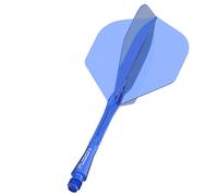Winmau Fusion Azure Blue Medium Intergrated Dart Flight and Shaft System - 1 Set per Pack (3 Flights and shafts in Total)