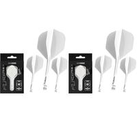 WINMAU | Fusion Integrated Dart Flights & Dart Stems | No.2 | All in One Darts Flights & Shafts | 90° Wing Design | Advanced Polymers | Professional Darts Accessories | Best Darts Gifts