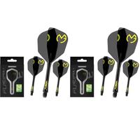 WINMAU | Fusion Integrated Dart Flights & Dart Stems | No.6 | All in One Darts Flights & Shafts | 90° Wing Design | Advanced Polymers | Professional Darts Accessories | Best Darts Gifts