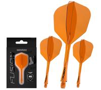 WINMAU | Fusion Integrated Dart Flight & Stem | No.6 | Orange | Short