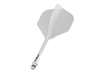 Winmau Fusion Integrated Flight & Shaft Solid White