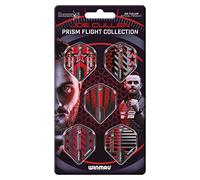 WINMAU - Joe Cullen Dart Flight Collection - Dart Flights 5 Sets Per Pack (15 in Total) Extra Thick 100 Micron - Standard Shape Darts Flights - Professional Darts Accessories
