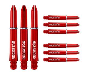 WINMAU Joe Cullen Rockstar Red Short Dart Shafts (Stems) - 1 set per pack (3 dart shafts in total)
