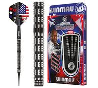 WINMAU Leonard Gates The Soulger 18 Gram Barrel / 20 Gram Full Weight Professional Tungsten Darts Set with Flights and Stems (Shafts)